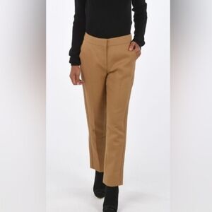 TORY BURCH Phoebe Women's 8 Beige Cropped Trousers Pants Gold Buttons New Tags